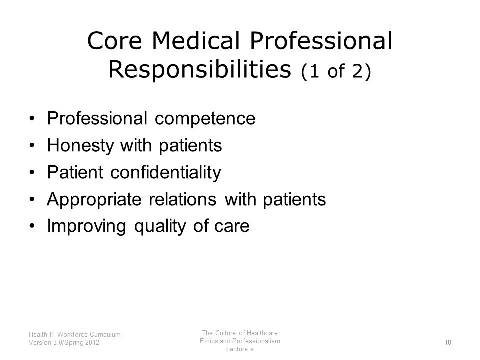 Competency goal 6 maintain a commitment to professionalism